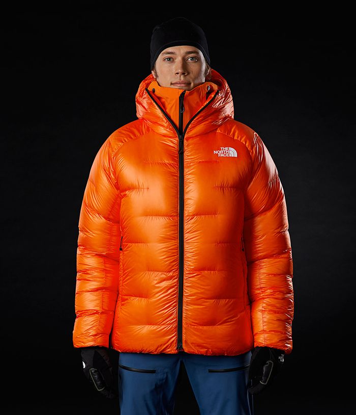 The North Face Mens Puffer Jacket Summit L6 Cloud Parka 193AKPJDQ - Orange